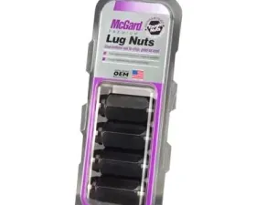 McGard Hex Lug Nut (Cone Seat) M14X1.5 / 22mm Hex / 1.635in. Length (4-Pack) - Black
