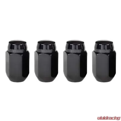 McGard Hex Lug Nut (Cone Seat) M14X1.5 / 22mm Hex / 1.635in. Length (4-Pack) - Black - 64072