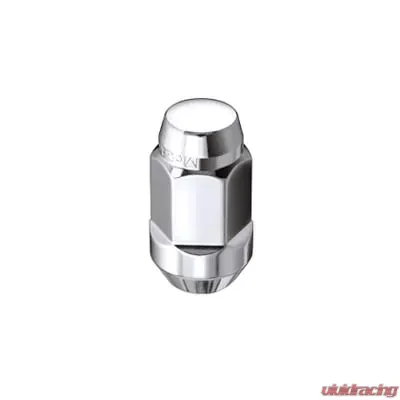 McGard Hex Lug Nut (Cone Seat Bulge Style) M14X1.5 / 22mm Hex / 1.635in. Length (4-Pack) - Chrome - 64073