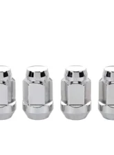 McGard Hex Lug Nut (Cone Seat Bulge Style) M14X1.5 / 22mm Hex / 1.635in. Length (4-Pack) - Chrome                                     - 64073 - Image 3