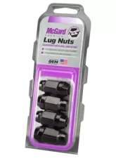 McGard Hex Lug Nut (Cone Seat Bulge Style) M14X1.5 / 22mm Hex / 1.635in. Length (4-Pack) - Black                                     - 64074 - Image 3