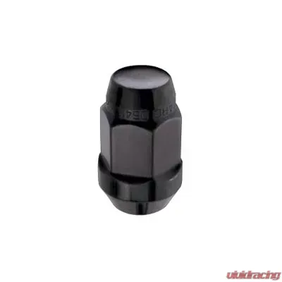 McGard Hex Lug Nut (Cone Seat Bulge Style) M14X1.5 / 22mm Hex / 1.635in. Length (4-Pack) - Black - 64074