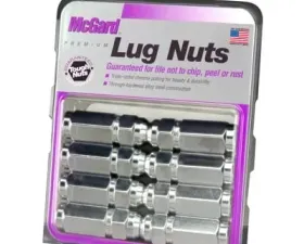 McGard Hex Lug Nut (Cone Seat / Duplex) 9/16-18 / 7/8 Hex / 2.5in. Length (8-Pack) - Chrome