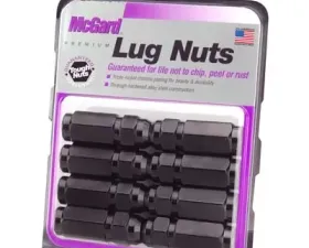 McGard Hex Lug Nut (Cone Seat / Duplex) 9/16-18 / 7/8 Hex / 2.5in. Length (8-Pack) - Black