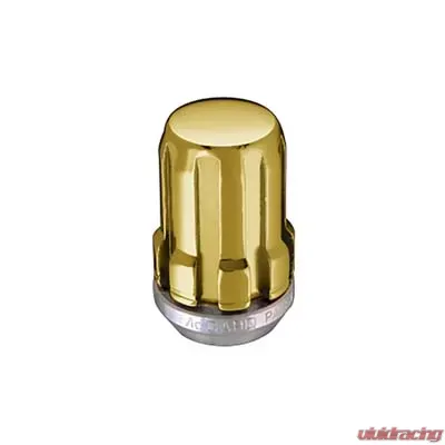 McGard SplineDrive Lug Nut (Cone Seat) M12X1.25 / 1.24in. Length (Box of 50) - Gold (Req. Tool) - 65003GD