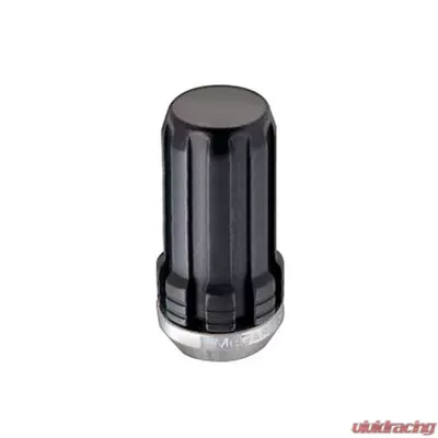 McGard SplineDrive Lug Nut (Cone Seat) M14X1.5 / 1.648in. Length (Box of 50) - Black (Req. Tool) - 65037