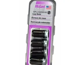 McGard SplineDrive Lug Nut (Cone Seat) M14X1.5 / 1.935in. Length (4-Pack) - Black (Req. Tool)