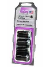 McGard SplineDrive Lug Nut (Cone Seat) M14X1.5 / 1.648in. Length (4-Pack) - Black (Req. Tool)                                     - 65315BK - Image 3