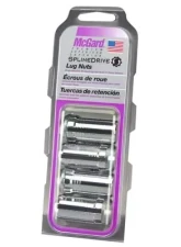 McGard SplineDrive Lug Nut (Cone Seat) M14X1.5 / 1.648in. Length (4-Pack) - Chrome (Req. Tool)                                     - 65315 - Image 2