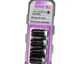 McGard SplineDrive Lug Nut (Cone Seat) 1/2-20 / 1.60in. Length (4-Pack) - Black (Req. Tool)