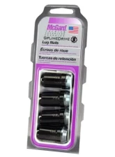 McGard SplineDrive Lug Nut (Cone Seat) 1/2-20 / 1.60in. Length (4-Pack) - Black (Req. Tool)                                     - 65340BK - Image 3
