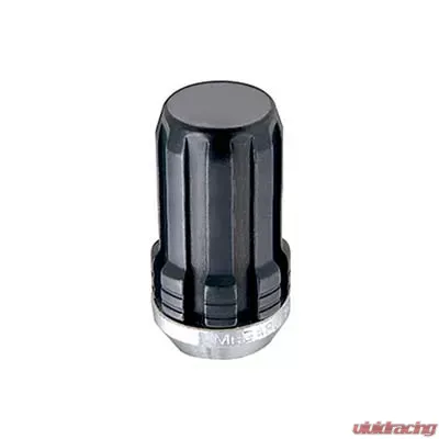 McGard SplineDrive Lug Nut (Cone Seat) 1/2-20 / 1.60in. Length (4-Pack) - Black (Req. Tool) - 65340BK