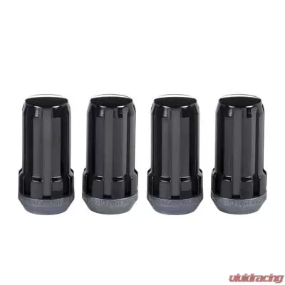 McGard SplineDrive Lug Nut (Cone Seat) 1/2-20 / 1.60in. Length (4-Pack) - Black (Req. Tool) - 65340BK