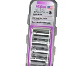 McGard SplineDrive Lug Nut (Cone Seat) 1/2-20 / 1.60in. Length (4-Pack) - Chrome (Req. Tool)