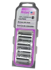 McGard SplineDrive Lug Nut (Cone Seat) 1/2-20 / 1.60in. Length (4-Pack) - Chrome (Req. Tool)                                     - 65340 - Image 2