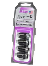 McGard SplineDrive Lug Nut (Cone Seat) M12X1.25 / 1.24in. Length (4-Pack) - Black (Req. Tool)                                     - 65354BK - Image 3