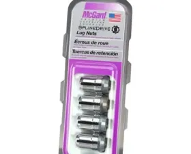 McGard SplineDrive Lug Nut (Cone Seat) M12X1.25 / 1.24in. Length (4-Pack) - Chrome (Req. Tool)