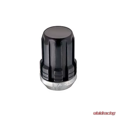 McGard SplineDrive Lug Nut (Cone Seat) M12X1.5 / 1.24in. Length (4-Pack) - Black (Req. Tool) - 65357BK