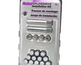 McGard SplineDrive Tuner 4 Lug Install Kit w/Locks & Tool (Cone) M12x1.25 / 13/16 Hex - Chrome (CS)