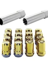 McGard SplineDrive Tuner 4 Lug Install Kit w/Locks & Tool (Cone) M12x1.25 / 13/16 Hex - Gold (CS)                                     - 65454GDC - Image 3