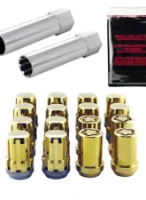 McGard SplineDrive Tuner 4 Lug Install Kit w/Locks & Tool (Cone) M12X1.25 / 13/16 Hex - Gold                                     - 65454GD - Image 3
