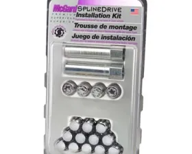 McGard SplineDrive Tuner 4 Lug Install Kit w/Locks & Tool (Cone) M12x1.5 / 13/16 Hex - Chrome (CS)