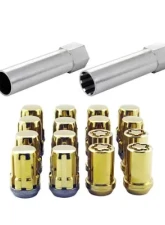 McGard SplineDrive Tuner 4 Lug Install Kit w/Locks & Tool (Cone) M12x1.5 / 13/16 Hex - Gold (CS)                                     - 65457GDC - Image 3