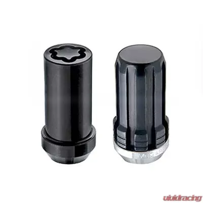 McGard SplineDrive Tuner 5 Lug Install Kit w/Locks & Tool (Cone) M14X1.5 / 1in. Hex - Blk - 65510BK
