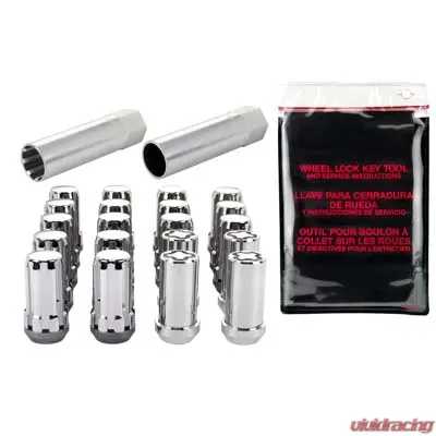 McGard SplineDrive Tuner 5 Lug Install Kit w/Locks & Tool (Cone) M14X1.5 / 1in. Hex - Chrome - 65510