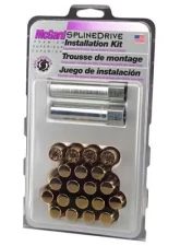McGard SplineDrive Tuner 5 Lug Install Kit w/Locks & Tool (Cone) M12x1.25 / 13/16 Hex - Gold (CS)                                     - 65554GDC - Image 3