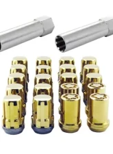 McGard SplineDrive Tuner 5 Lug Install Kit w/Locks & Tool (Cone) M12x1.25 / 13/16 Hex - Gold (CS)                                     - 65554GDC - Image 3