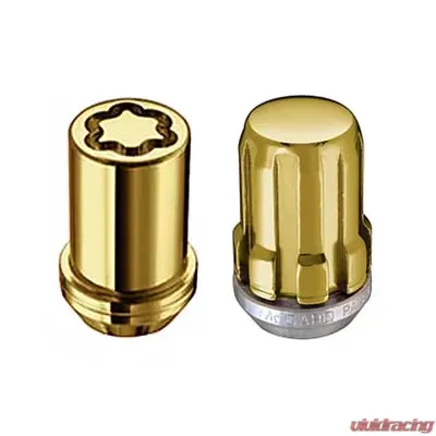 McGard SplineDrive Tuner 5 Lug Install Kit w/Locks & Tool (Cone) M12X1.25 / 13/16 Hex - Gold - 65554GD
