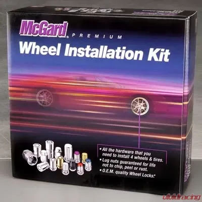 McGard SplineDrive Tuner 5 Lug Install Kit w/Locks & Tool (Cone) M12X1.25 / 13/16 Hex - Chrome - 65554
