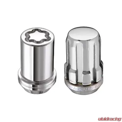 McGard SplineDrive Tuner 5 Lug Install Kit w/Locks & Tool (Cone) M12X1.25 / 13/16 Hex - Chrome - 65554