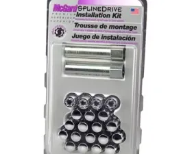 McGard SplineDrive Tuner 5 Lug Install Kit w/Locks & Tool (Cone) M12x1.5 / 13/16 Hex - Chrome (CS)