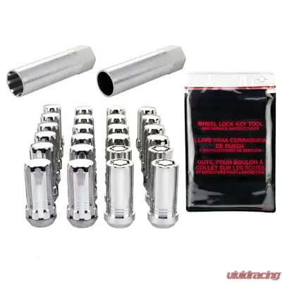 McGard SplineDrive Tuner 6 Lug Install Kit w/Locks & Tool (Cone) M14X1.5 / 1in. Hex - Chrome - 65610