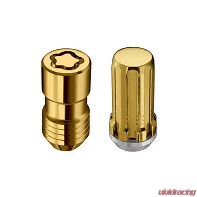 McGard SplineDrive Tuner 8 Lug Install Kit w/Locks & Tool (Cone) M14X1.5 / 1in. Hex - Gold - 65810GD
