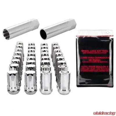 McGard SplineDrive Tuner 8 Lug Install Kit w/Locks & Tool (Cone) M14X1.5 / 22mm Hex - Chrome - 65815