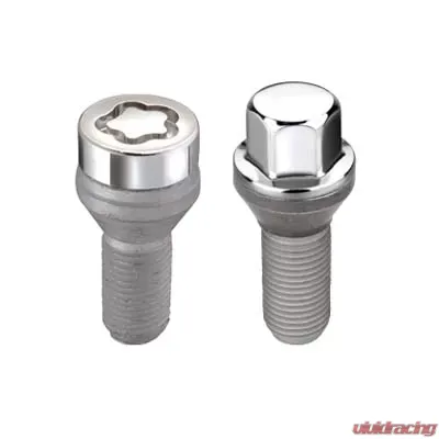 McGard 5 Lug Hex Install Kit w/Locks (Cone Seat Bolt) M14X1.25 / 17mm Hex / 27.5mm Shank L. - Chrome - 67226