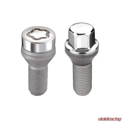 McGard 4 Lug Hex Install Kit w/Locks (Cone Seat Bolt) M12X1.25 / 17mm Hex / 22.0mm Shank L. - Chrome - 67232