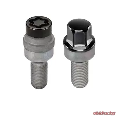 McGard 5 Lug Hex Install Kit w/Locks (Radius Seat Bolt) M14X1.5 / 17mm Hex / 28.1mm Shank L. - Black - 68020BK