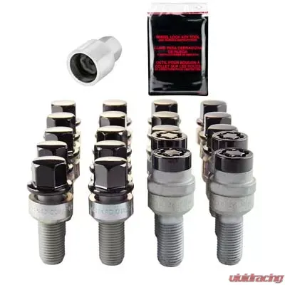 McGard 5 Lug Hex Install Kit w/Locks (Radius Seat Bolt) M14X1.5 / 17mm Hex / 28.1mm Shank L. - Black - 68020BK