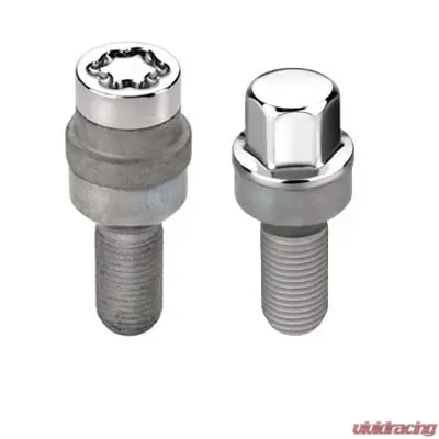 McGard 5 Lug Hex Install Kit w/Locks (Radius Seat Bolt) M14X1.5 / 17mm Hex / 28.1mm Shank L - Chrome - 68020
