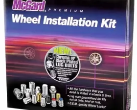 McGard 5 Lug Hex Install Kit w/Locks (Radius Seat Bolt) M14X1.5 / 17mm Hex / 35.4mm Shank L - Chrome