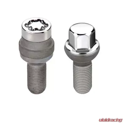 McGard 5 Lug Hex Install Kit w/Locks (Radius Seat Bolt) M14X1.5 / 17mm Hex / 35.4mm Shank L - Chrome - 68032