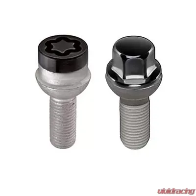 McGard 5 Lug Hex Install Kit w/Locks (Radius Seat Bolt) M14X1.5 / 17mm Hex / 27.5mm Shank L. - Black - 68174BK