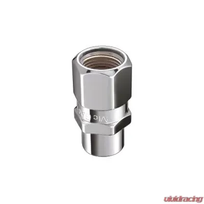 McGard Hex Lug Nut (Drag Racing Short Shank) M12X1.5 / 13/16 Hex / 1.6in. Length (4-Pack) - Chrome - 69129
