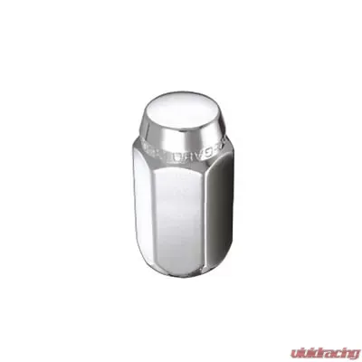 McGard Hex Lug Nut (Cone Seat) M12X1.25 / 13/16 Hex / 1.28in. Length (Box of 100) - Chrome - 69403