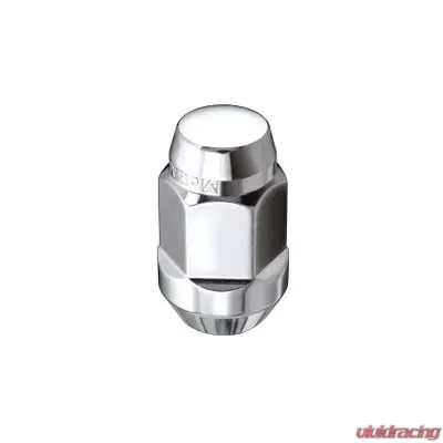 McGard Hex Lug Nut (Cone Seat Bulge Style) M12X1.25 / 3/4 Hex / 1.45in. Length (4-Pack) - Chrome - 69413