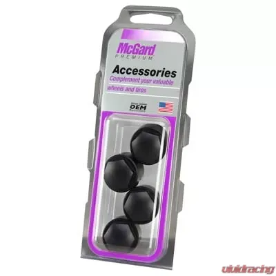 McGard Nylon Lug Caps For PN 24010-24013 (4-Pack) - Black - 70005